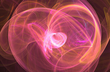 pink fractal on black
