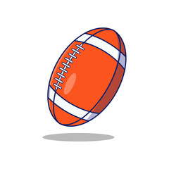 American football rugby ball vector illustration design on white background. Perfect for sport store, sport review blog or vlog channel, sport fans or community, etc.