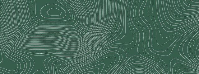 The stylized green and white abstract topographic map contour, lines Pattern background. Topographic map. Vector illustration.