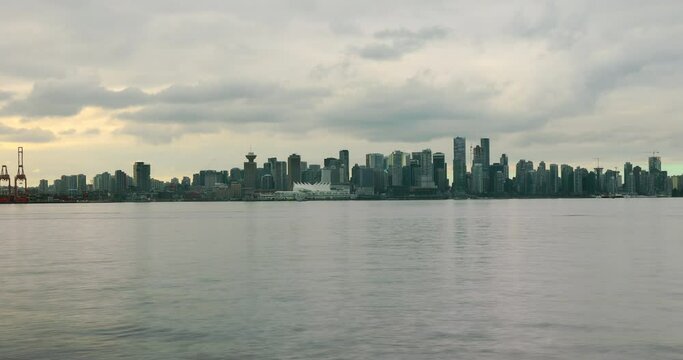 Wide Time Lapse of Vancouver Canada from across Burrard Inlet