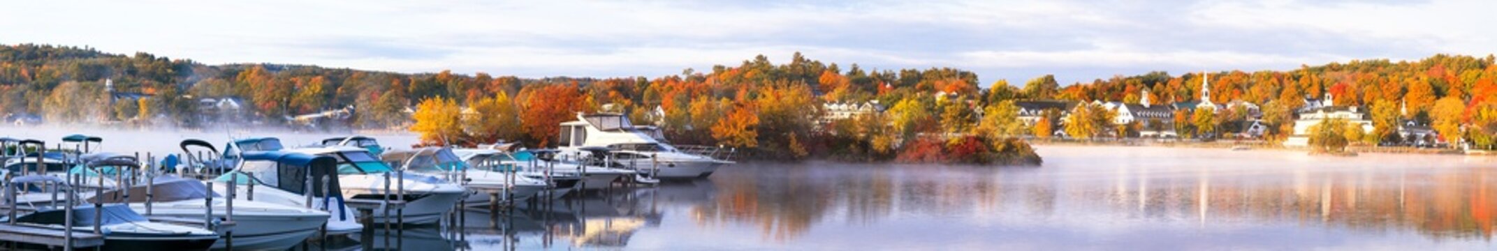Foliage along the Lake. Meredith is a town in Belknap County, New Hampshire, United States. Meredith is situated beside Lake Winnipesaukee.