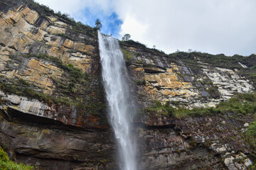 waterfall in the mountains