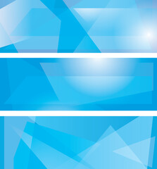Fototapeta premium light blue vector backgrounds with geometric abstractions - set