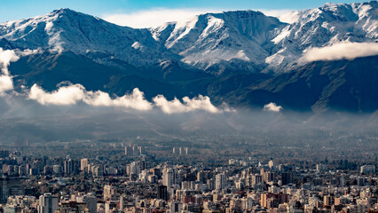 mountains in the morning