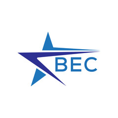BEC letter logo. BEC blue image on white background. BEC Monogram logo design for entrepreneur and business. . BEC best icon.
