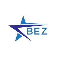 BEZ letter logo. BEZ blue image on white background. BEZ Monogram logo design for entrepreneur and business. . BEZ best icon.
 - obrazy, fototapety, plakaty