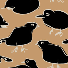 Pigeons seamless pattern background for fashion textiles, graphics, backgrounds and crafts