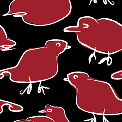 Pigeons seamless pattern background for fashion textiles, graphics, backgrounds and crafts