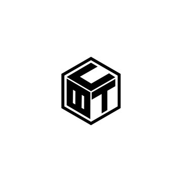 Initial letter logo BCT cube template