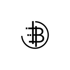 Alphabet letter Initials logo B or bitcoin