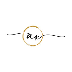 Letter A X Initial Beauty Logo Template