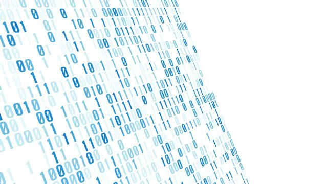 Machine learning algorithm binary concept, cyber security 4k background