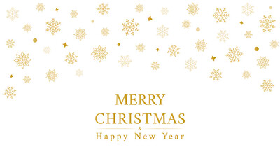 Fototapeta premium Christmas snowflakes elements greeting card on white background