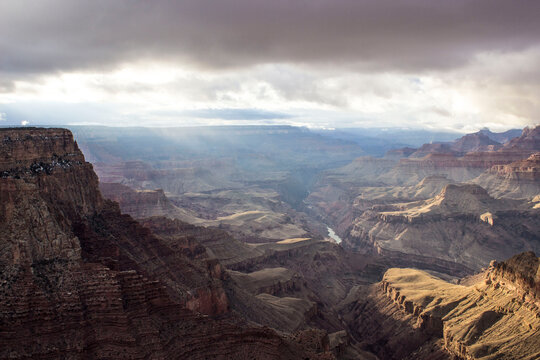 Grand Canyon Cloudy Ethereal Sunset