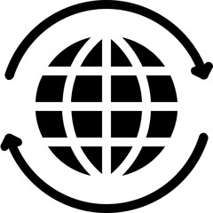 world grid recycle icon