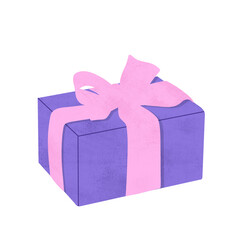 Birthday blue gift box