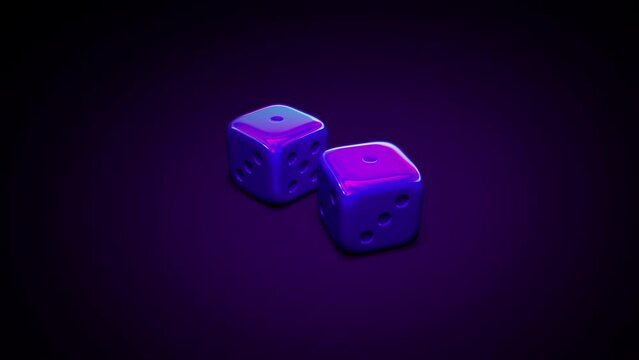 Throw rollin two purple iridescent dice casino 