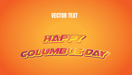 Columbus day text effect