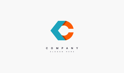 Initial letter KC logo design template element. Initial letter KC usable for business and company branding logos. Initial letter KC flat vector logo design template element.