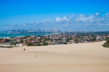 Fototapeta na wymiar View of dunes in Genipabu in Natal Brazil