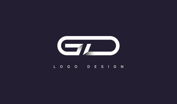 Initial letter gd linked logo design template element. Initial letter gd linked usable for business and company branding logos.Initial letter gd linked flat vector logo design template element.
