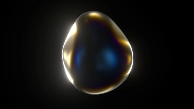Abstract pearly iridescent metaball bubble blob 