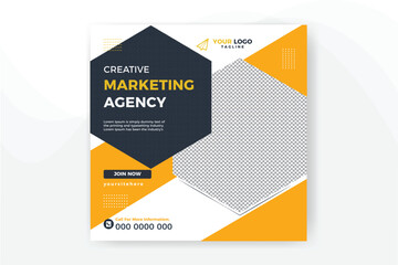 Digital marketing agency business social media post banner template design