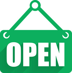 Icon open sign. Business concept and digital marketing. PNG