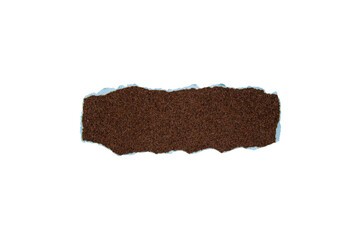 Brown torn paper isolated on white background. Ripped paper png