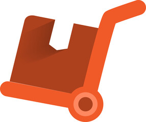 Icon trolley. Business concept and digital marketing. PNG