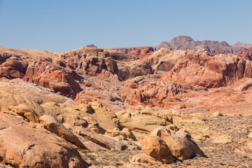 Fototapeta na wymiar red rock canyon on mars