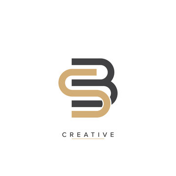 Letter SB, BS logo and icon design template.