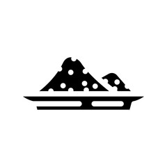 smoked salt glyph icon vector. smoked salt sign. isolated symbol illustration