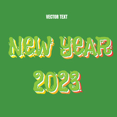 New Year 2023 vector text effect