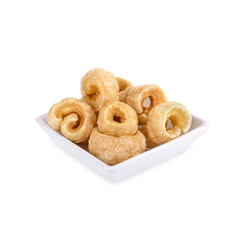Crispy Pork in disk isolated on transparent background (.PNG)