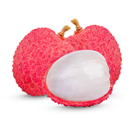 Fresh lychee isolated on transparent background. (.PNG)
