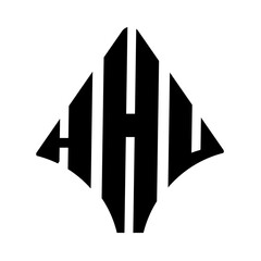 HHU logo. HHU logo letter logo design vector image. HHU letter logo design. HHU modern and creative letter logo. 3 letter logo Vector Art Stock Images.  