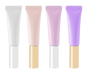 Collection of cosmetic tube isolated
