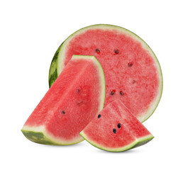 Watermelon isolated on transparent background (.PNG)
