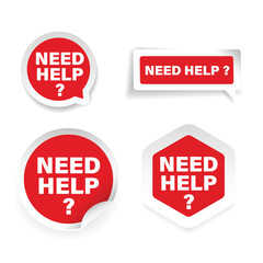 Need Help speech label button