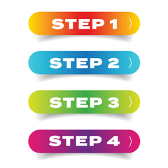 Step One Two Three Four progress button
