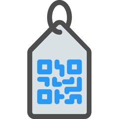 qr code price tag icon