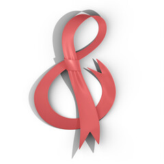 esperluette soutien cancer du sein - obrazy, fototapety, plakaty