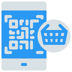 qr code online shopping icon