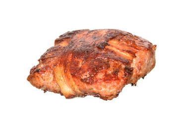 fried meat isolated on white background