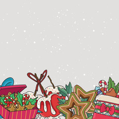 Christmas food design for background template
