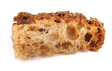 Bread rusk isolated on a white background .