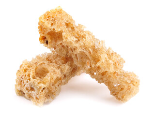 Bread rusk isolated on a white background .