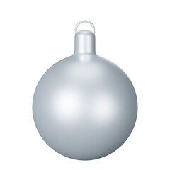 Light blub silver glitter christmas 3d rendering Happy New Year decoration element