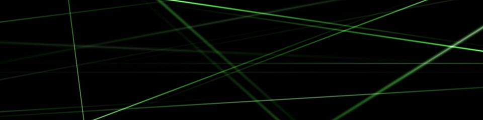 Glowing green neon lines